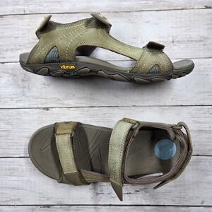 Vionic Boyes TVM1053 Sandals Mens 9 Olive Green Leather Vibram Strappy Hiking